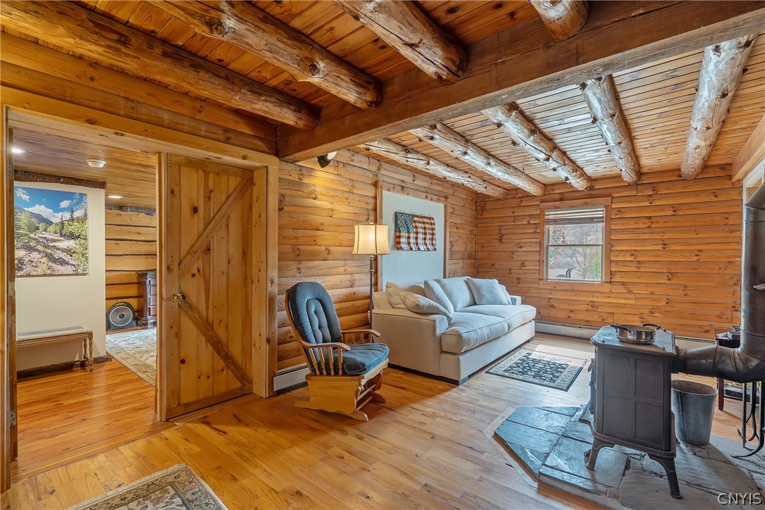 260 East Lake Road DeRuyter, NY 13052 - Photo 19 of 50 Sitting area with woodburning stove