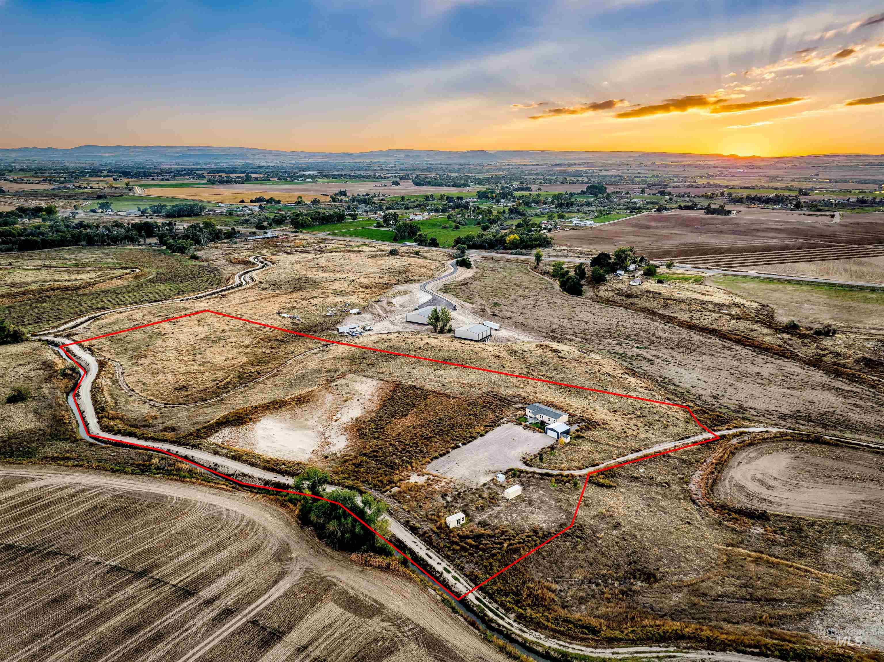 1203 Locker Avenue Parma, ID 83660 - Photo 3 of 49 Overview of rural landscape with property boundaries highlighted