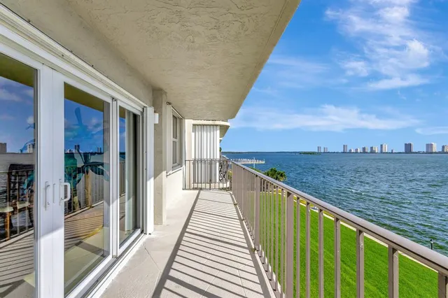 a view of balcony with seating space