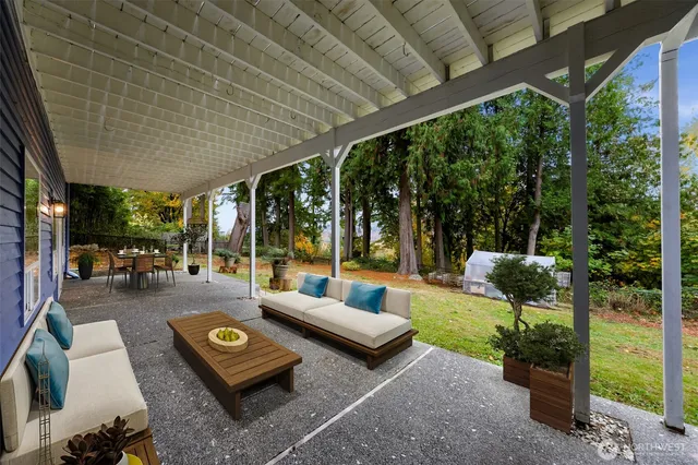 a view of a house with garden