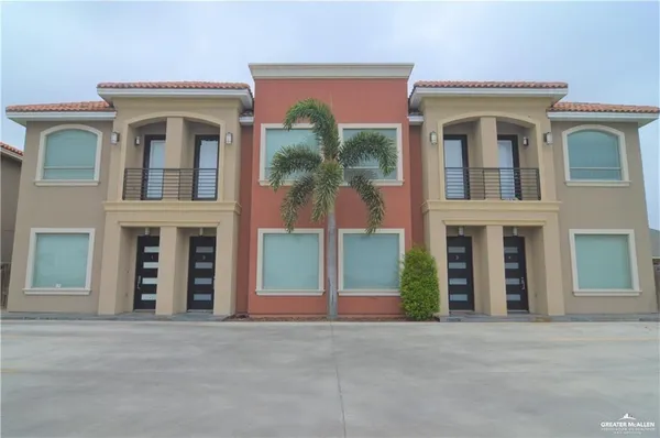 front view of a brick house with a window