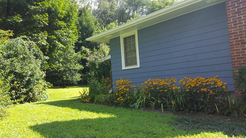 7 Pompano Road Worcester, MA 01605 - Photo 28 of 29 a view of a backyard with plants and large trees