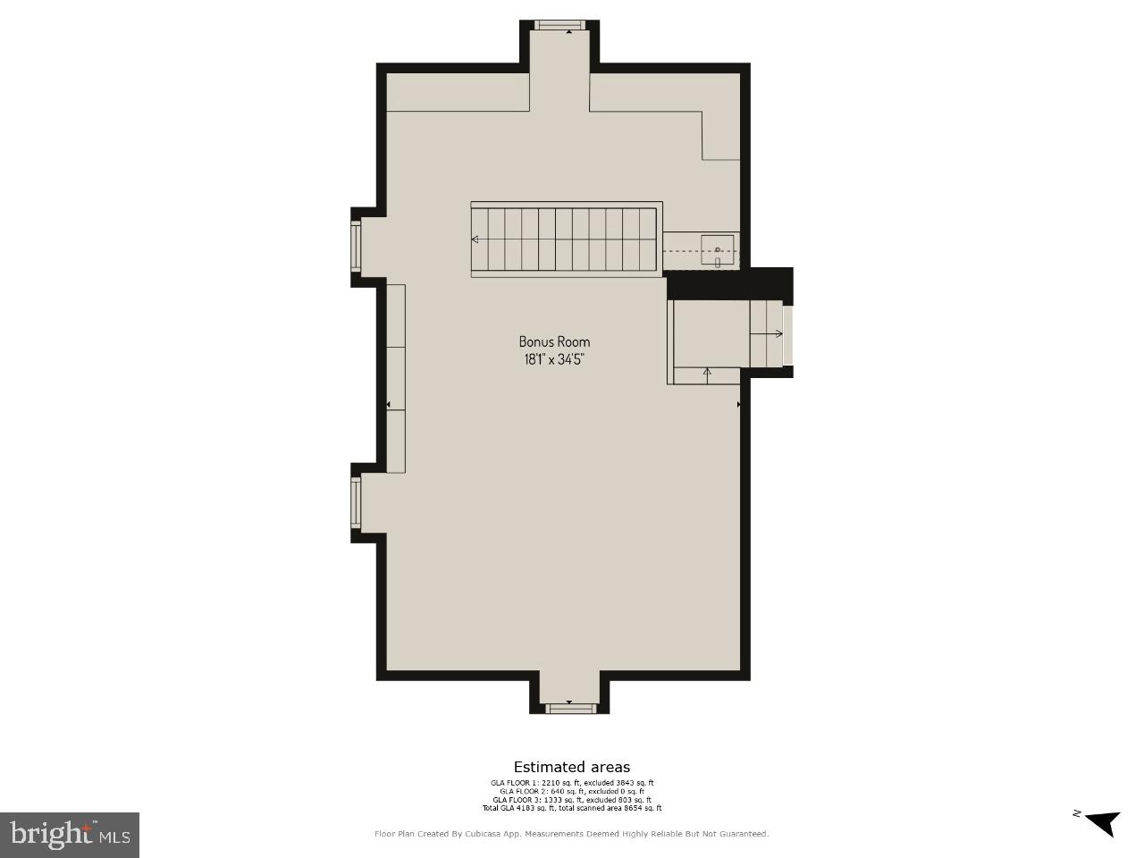 2869 Cox Neck Road Chester, MD 21619 - Photo 56 of 57 Floor Plan: Over Garage Rec Room