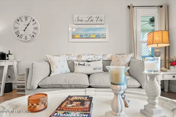 a view of a fireplace in a room