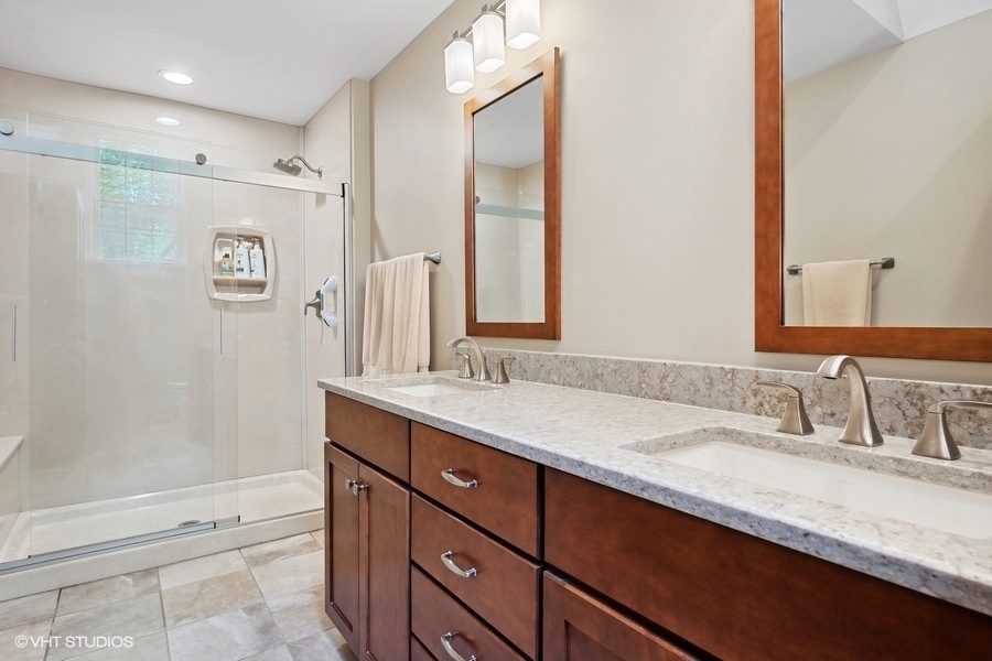 1612 Stonebridge Trail Wheaton, IL 60189 - Photo 12 of 22 a bathroom with a granite countertop sink mirror and double