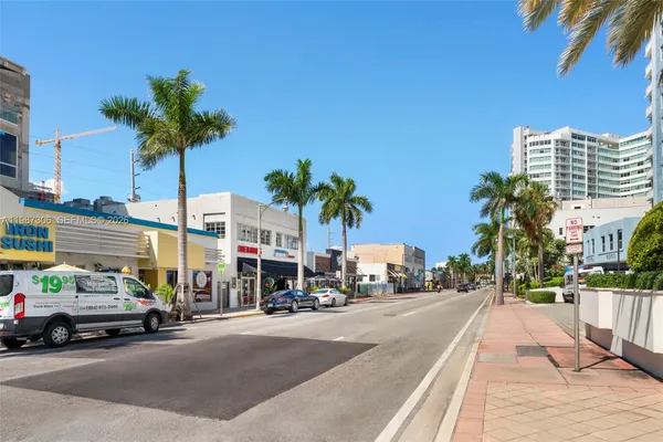 a view of a lake with a big yard