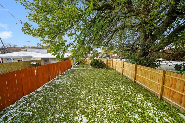 a view of a backyard