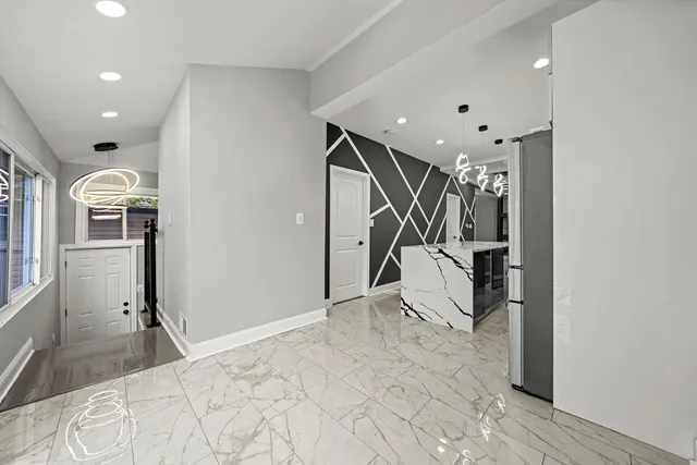 a view of a livingroom with a staircase