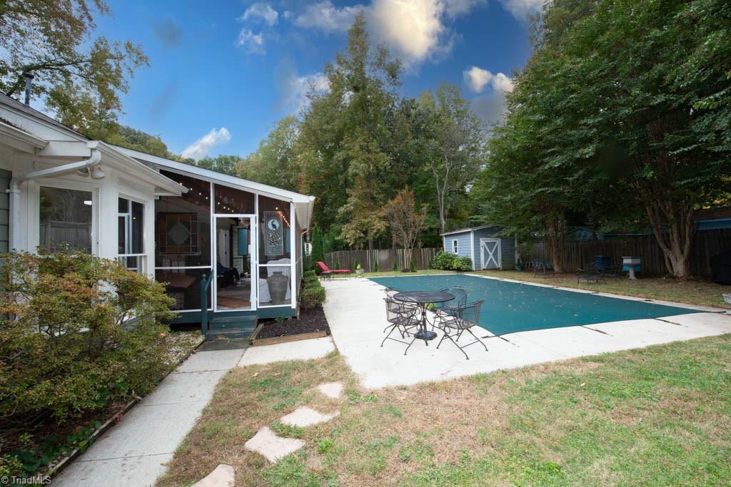 5107 Nantucket Road Greensboro, NC 27455 - Photo 45 of 50 Pool area & Screened in Porch