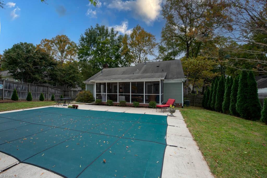 5107 Nantucket Road Greensboro, NC 27455 - Photo 46 of 50 Pool area & Screened in Porch