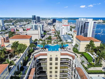 an aerial view of a city