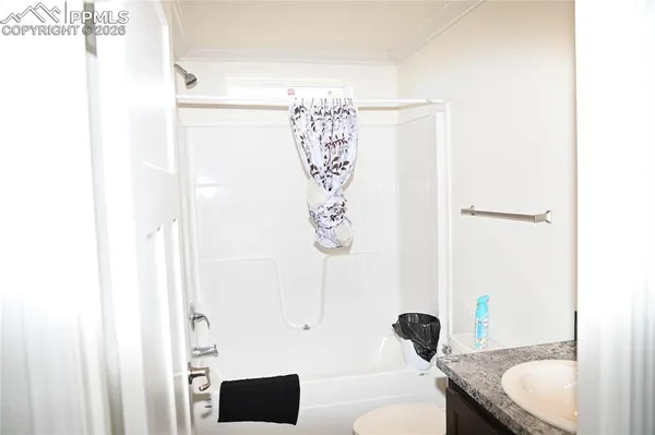 a view of a livingroom with a chandelier