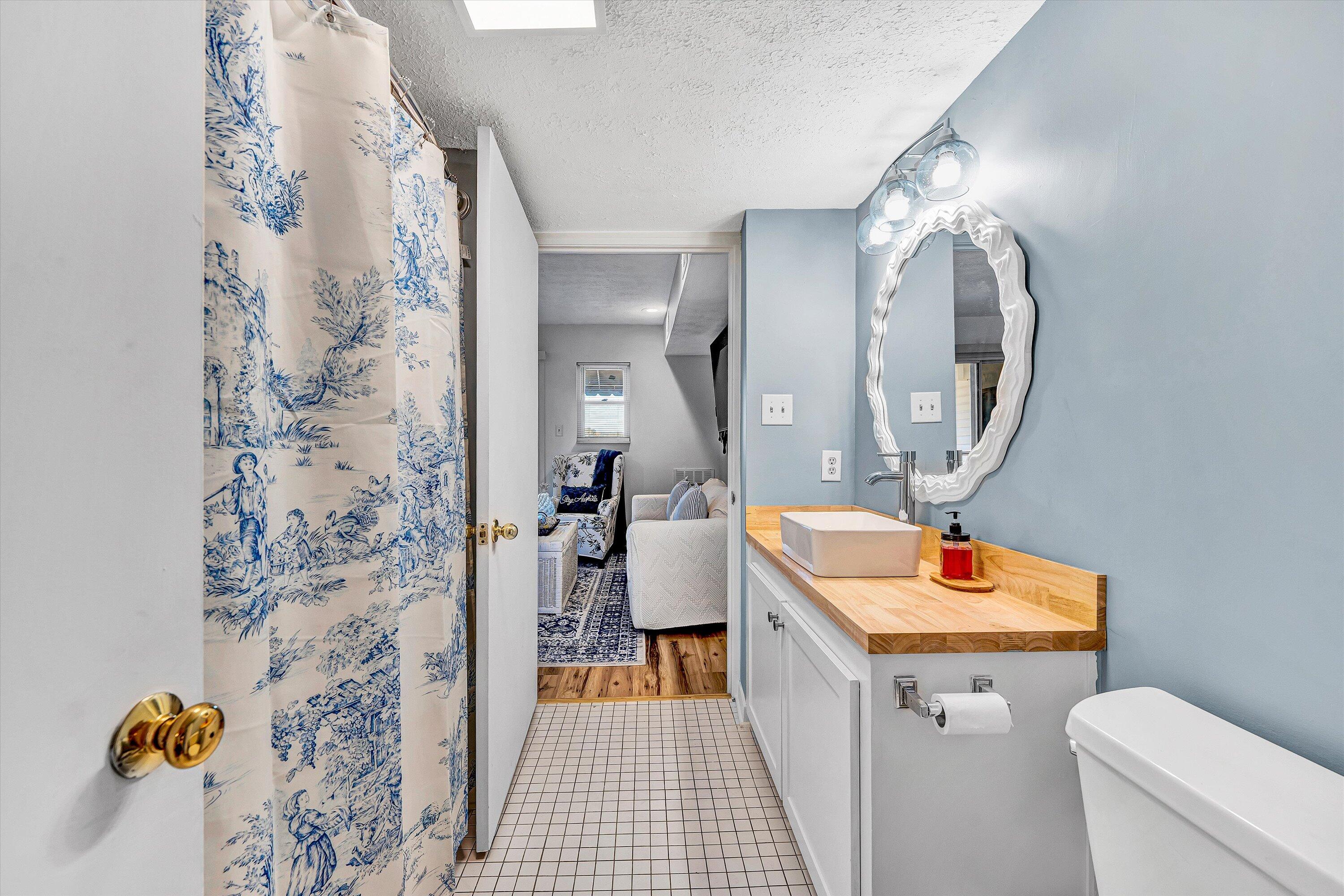 1089 Bluewater Drive, Unit 414 Moneta, VA 24121 - Photo 16 of 30 a bathroom with a sink mirror toilet and shower