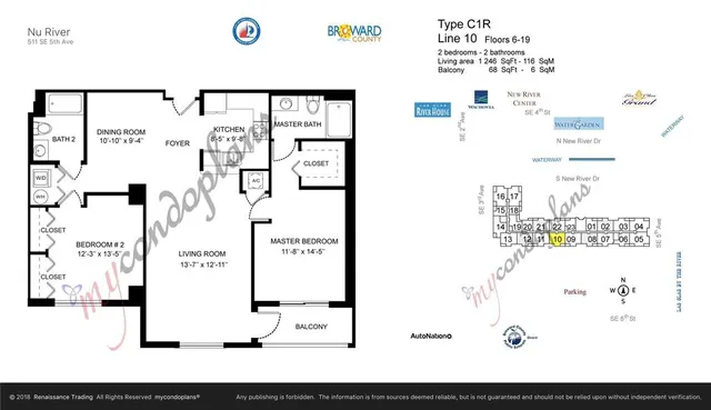 $3,200 | 511 Southeast 5th Avenue, Unit 910, Fort Lauderdale, FL 33301
