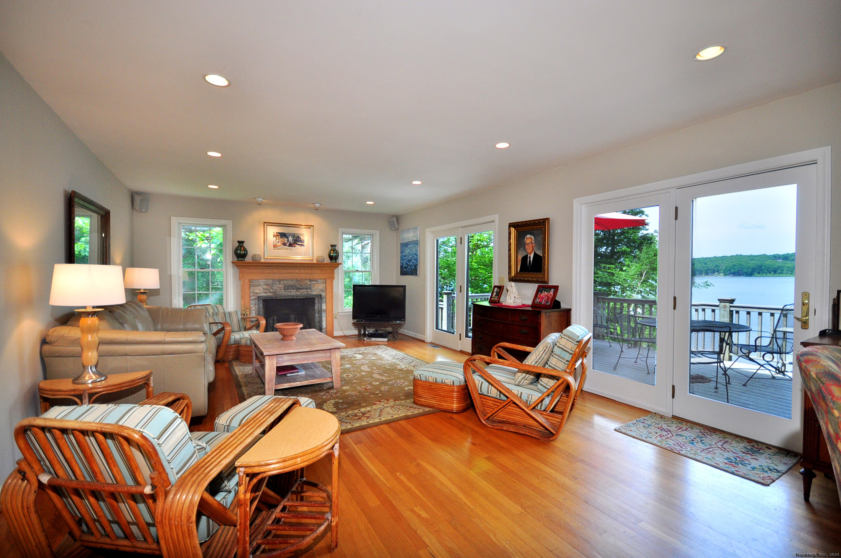72 Sandy Beach Road Goshen, CT 06756 - Photo 3 of 33 a living room with fireplace furniture and a large window