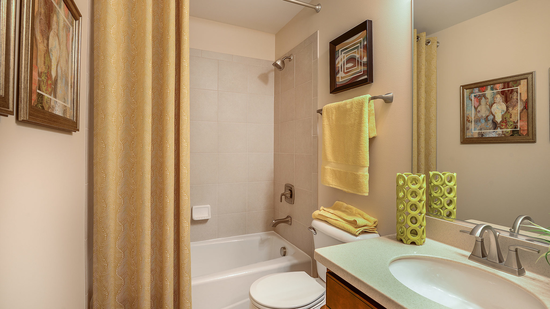 2033 Stuttle Road Batavia, IL 60510 - Photo 16 of 22 a bathroom with a granite countertop sink toilet and shower
