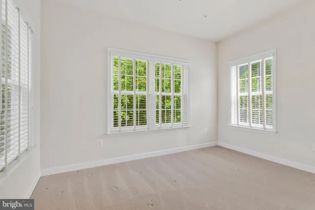 an empty room with a window