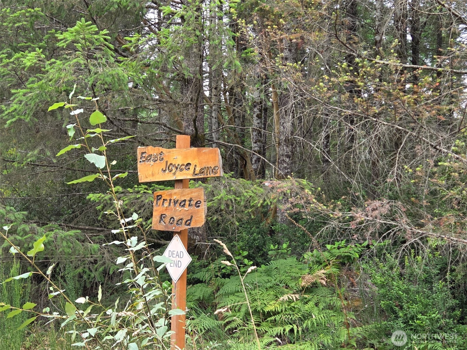 91 East Joyce Lane Belfair, WA 98528 - Photo 2 of 9 a sign that is sitting in a garden