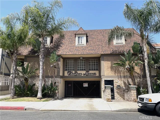 a front view of a building with entryway