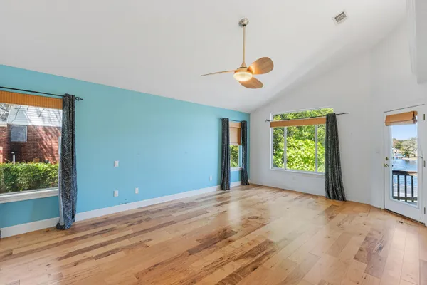 a large bathroom with a sink and a large mirror