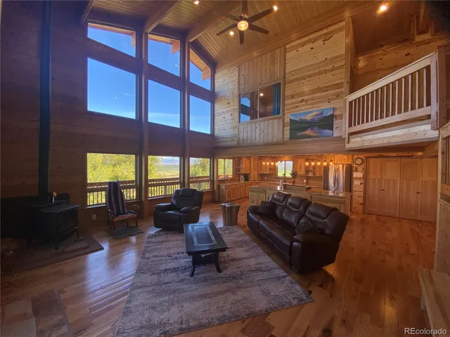 a view of lake from a balcony