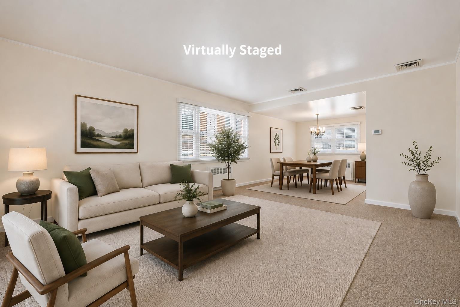 345 East State Street Long Beach, NY 11561 - Photo 10 of 28 Living Room / Dining Room - Virtually Staged