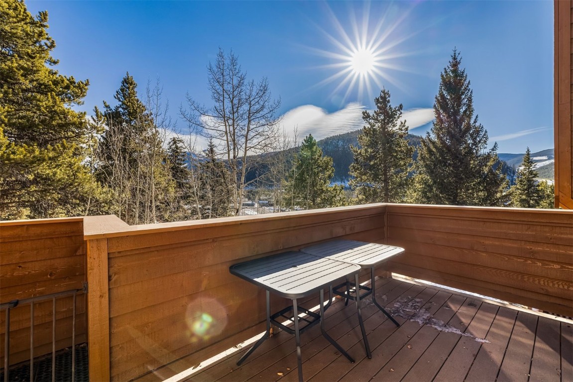 410 Tennis Club Road, Unit 1317 Keystone, CO 80435 - Photo 6 of 47 Wooden terrace featuring a mountain view