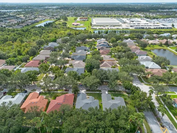 an aerial view of multiple house