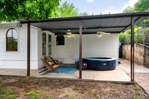 a house view with a sitting space