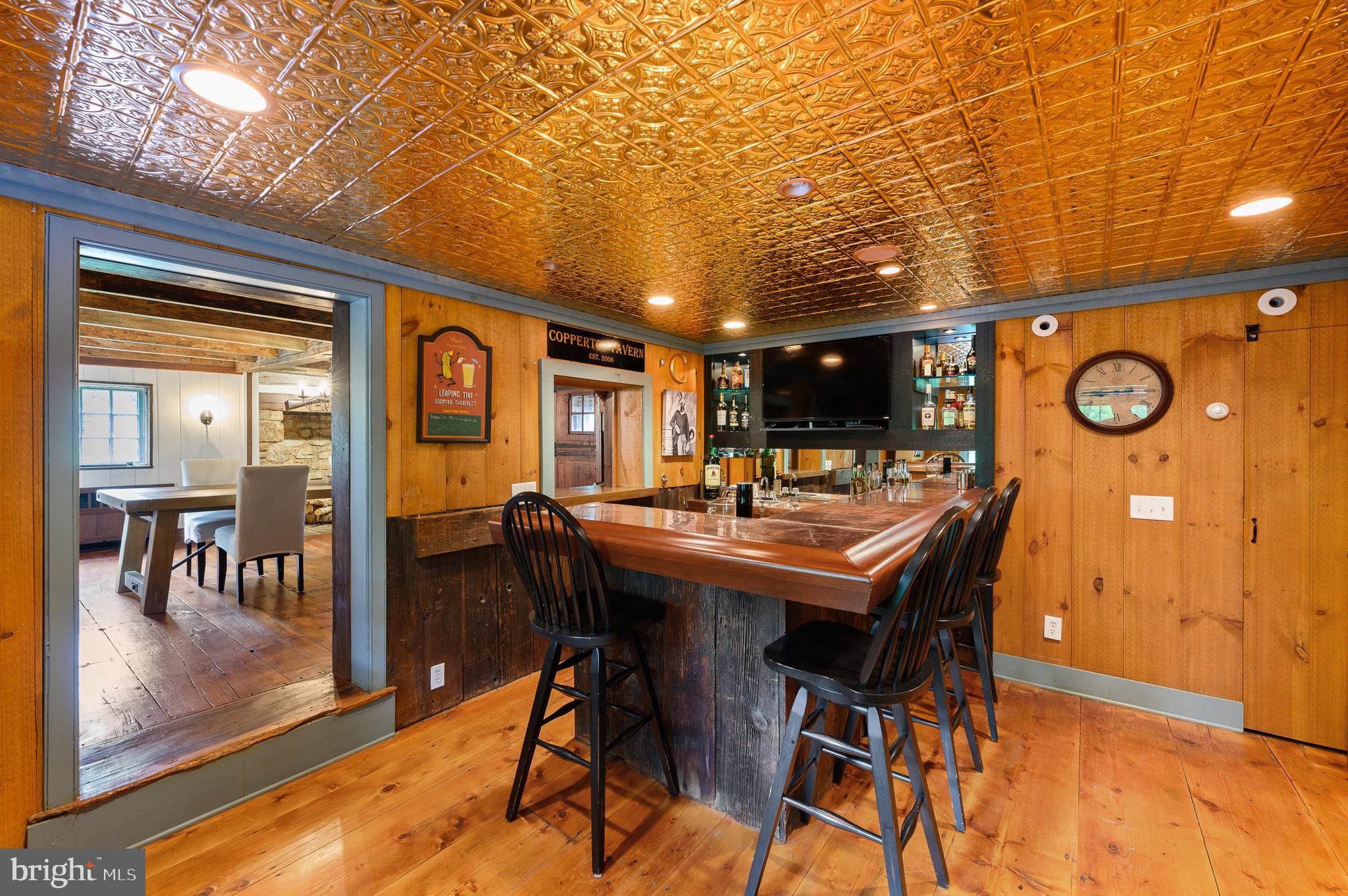 45 Spring Valley Road Malvern, PA 19355 - Photo 13 of 34 Tavern Copper Bar with Pressed Tin Ceiling