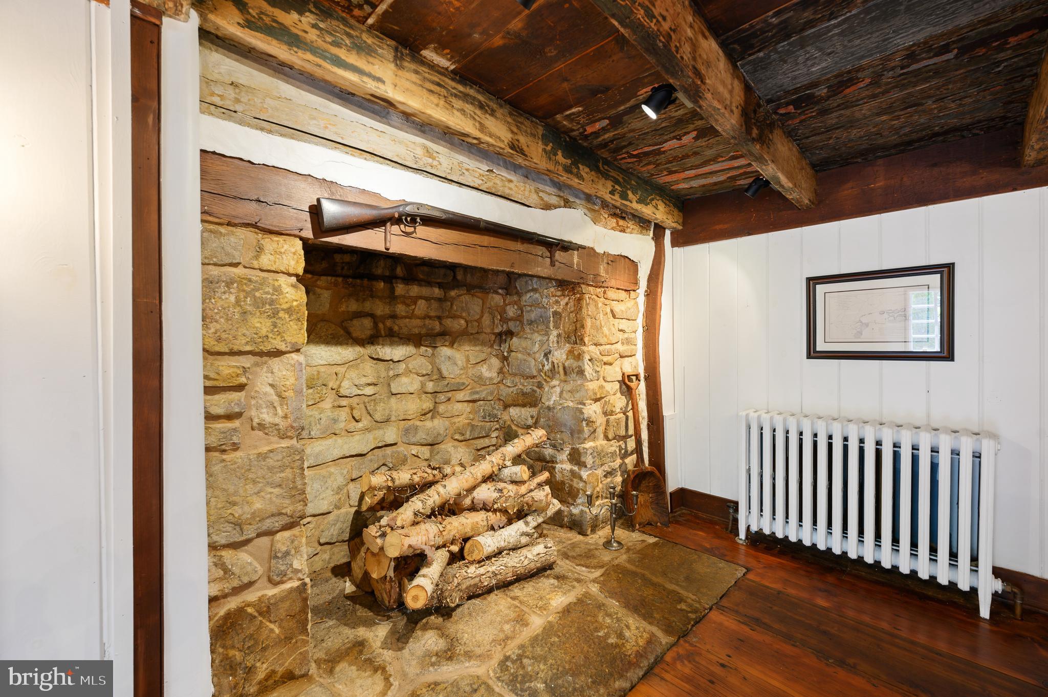 45 Spring Valley Road Malvern, PA 19355 - Photo 17 of 34 Stone Walk-In Fireplace
