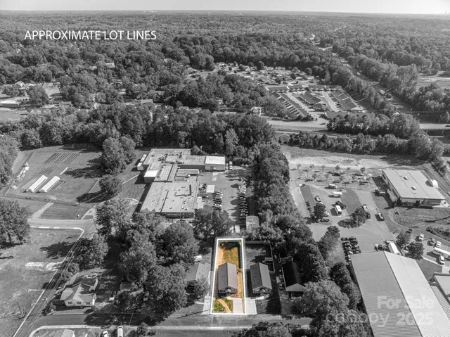 an aerial view of multiple house