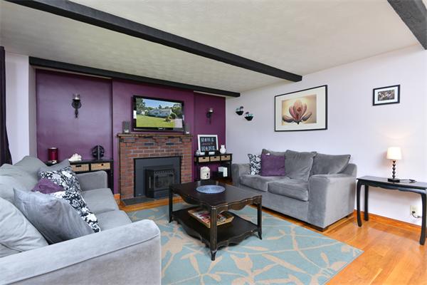 49 Farnham Road Stoughton, MA 02072 - Photo 3 of 28 a living room with furniture a flat screen tv and a fireplace