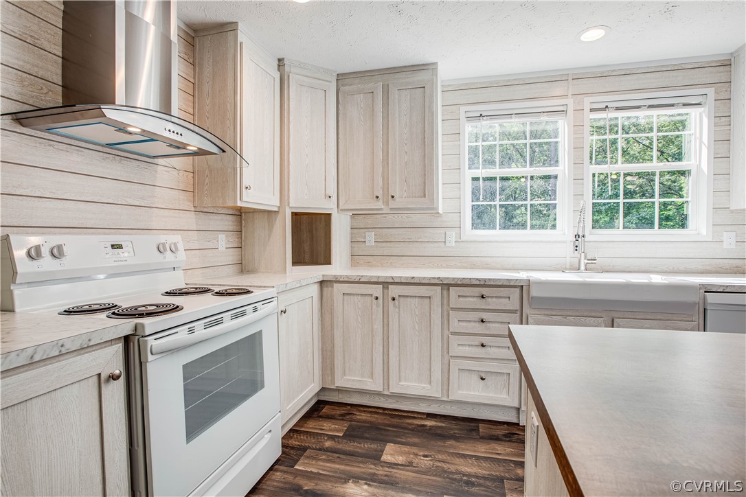 411 Goodwin Store Road Louisa, VA 23093 - Photo 27 of 38 a kitchen with granite countertop white cabinets and white appliances