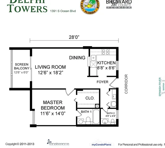 $439,000 | 1391 South Ocean Boulevard, Unit 206, Pompano Beach, FL 33062