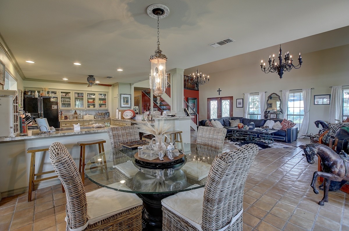 4214 Old College Road La Grange, TX 78945 - Photo 15 of 42 a living room with lots of furniture and kitchen view
