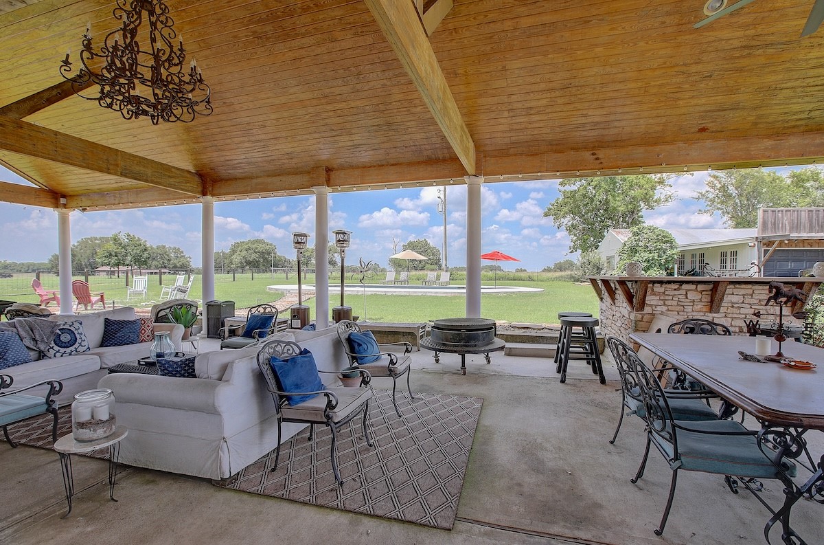 4214 Old College Road La Grange, TX 78945 - Photo 21 of 42 a view of outdoor space with furniture and garden
