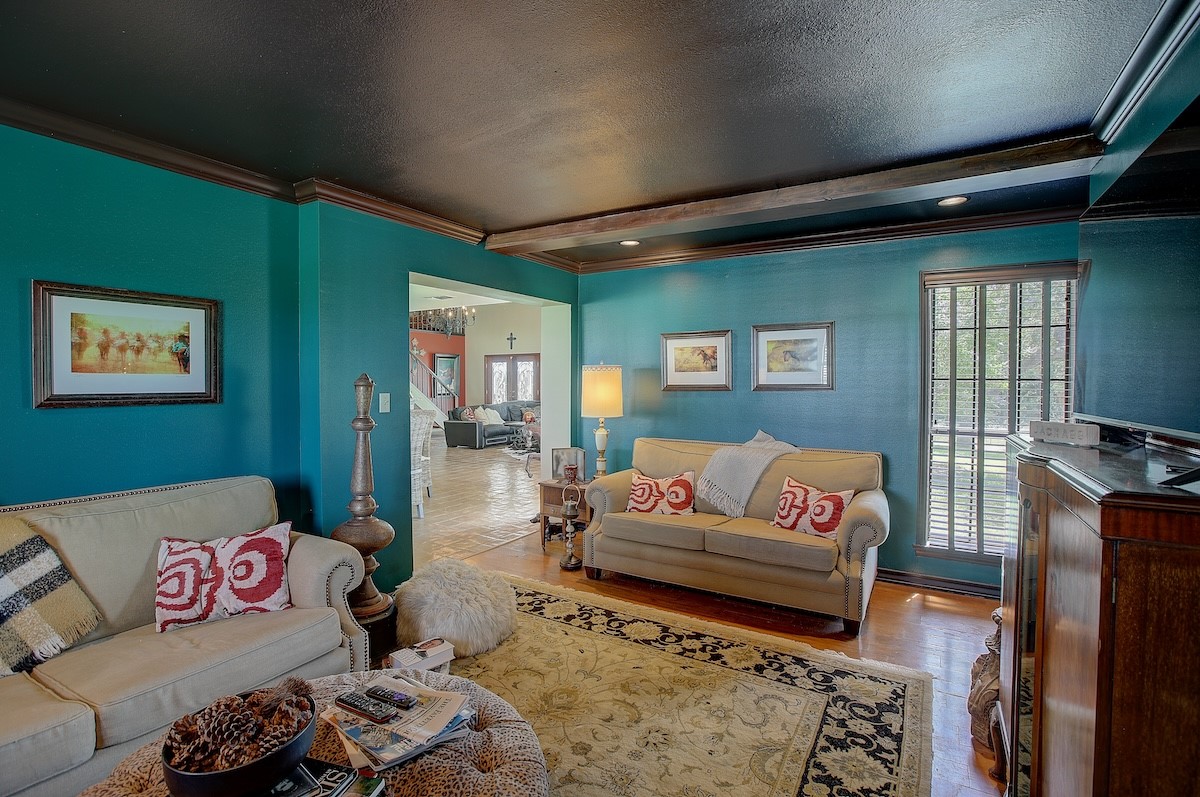 4214 Old College Road La Grange, TX 78945 - Photo 40 of 42 a living room with furniture and wooden floor