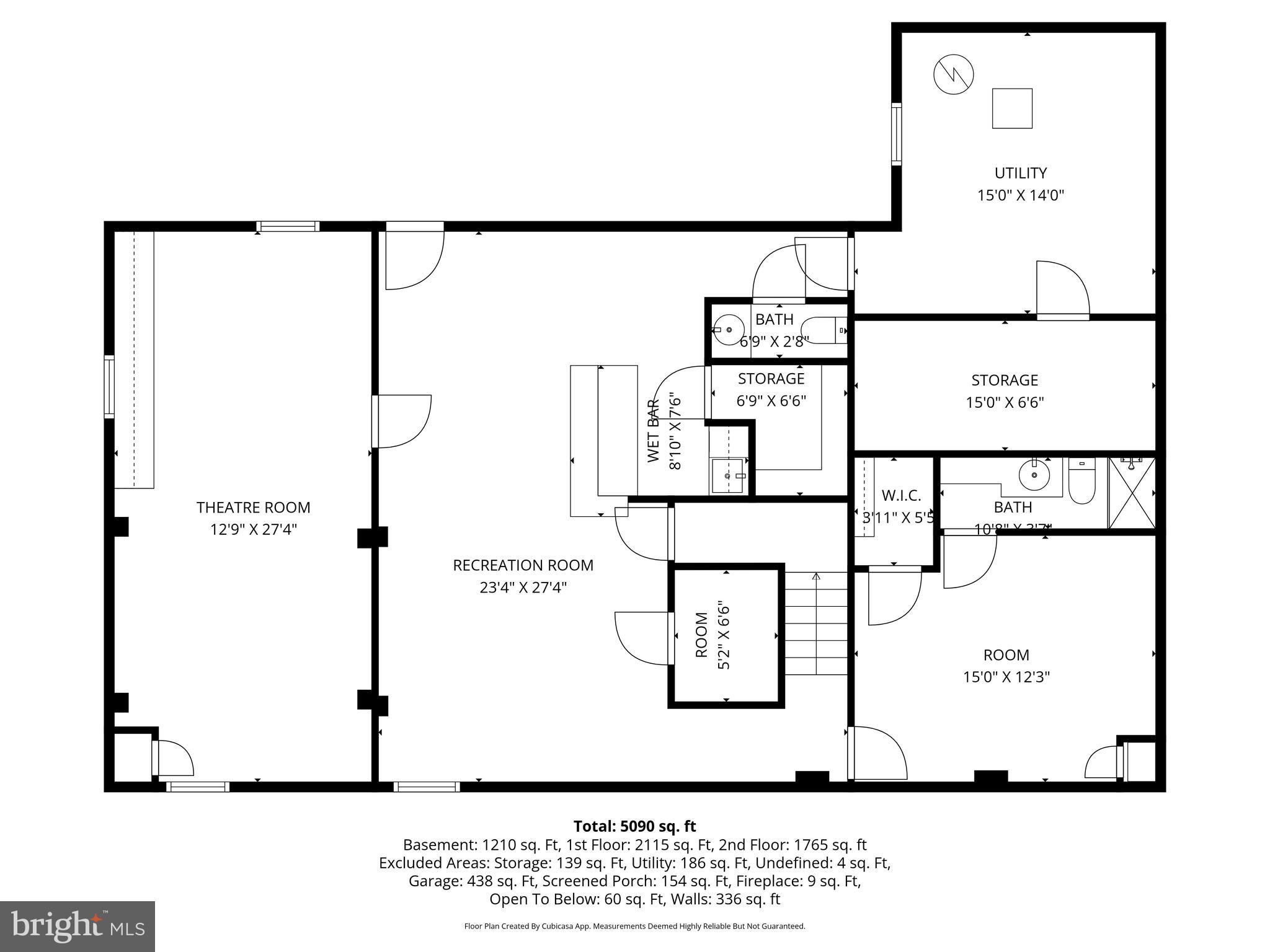 9904 Hall Road Potomac, MD 20854 - Photo 35 of 37 Lower Level Floor Plan