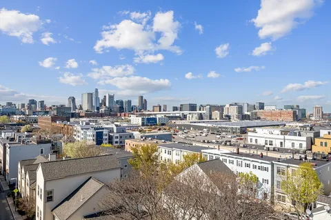 a city view with sitting space
