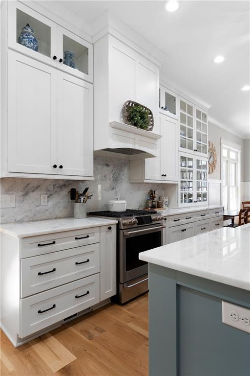 49 Cedar Gate Lane Kingston, GA 30145 - Photo 32 of 73 a kitchen with granite countertop white cabinets and white appliances