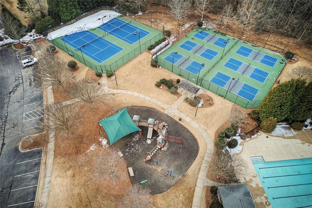 3972 Cutler Donahoe Way Cumming, GA 30040 - Photo 43 of 46 an aerial view of a house with a yard