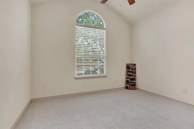 an empty room with closet