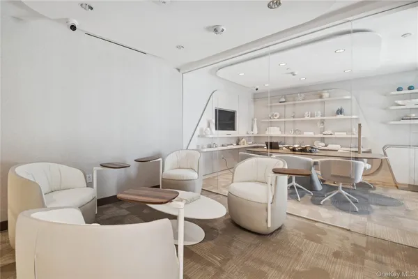 a view of a swimming pool with a garden