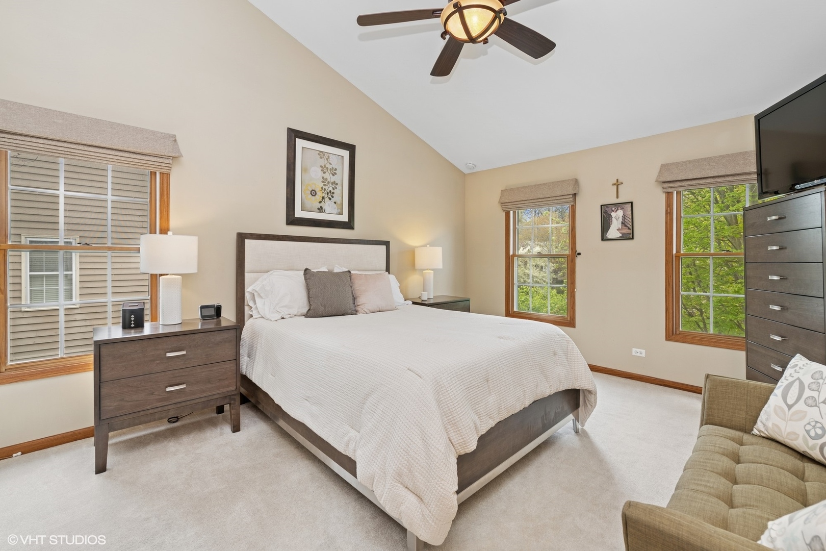 718 Barberry Trail Fox River Grove, IL 60021 - Photo 13 of 37 a bedroom with a bed couch and window