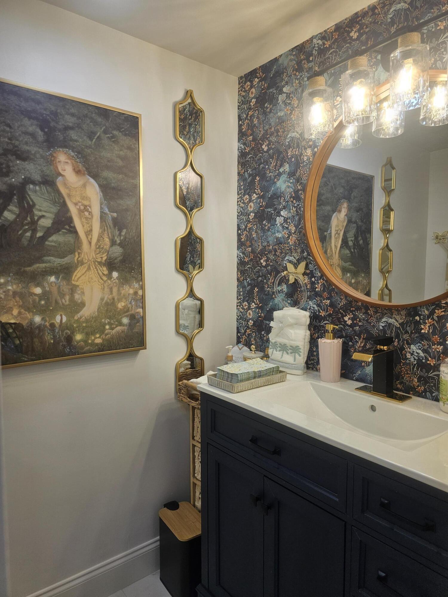 312 Pine Ridge Circle, Unit A2 Greenacres, FL 33463 - Photo 38 of 73 a bathroom with a toilet sink and mirror