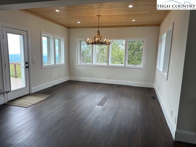 330 North Pinnacle Ridge Road Beech Mountain, NC 28604 - Photo 16 of 38 an empty room with wooden floor and windows