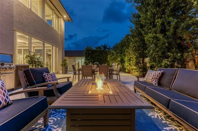 a outdoor space with chairs