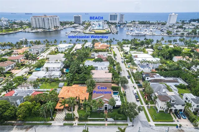 a backyard of a house with lots of green space and fountain