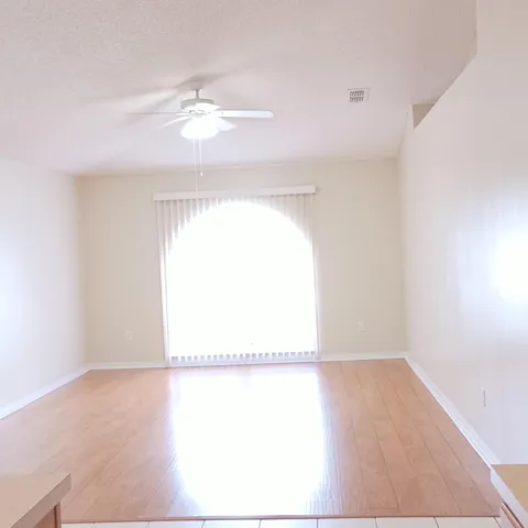 an empty room with a window